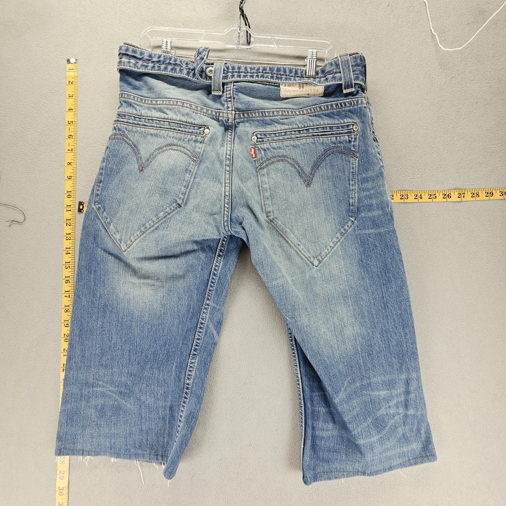 Vintage Levis Engineered Shorts Mens 32 Cinch Back 503 Loose Jeans Jorts Denim